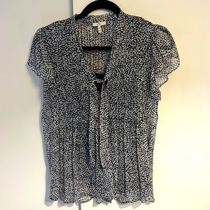 Joie tie front blouse with cotton tank, size xs